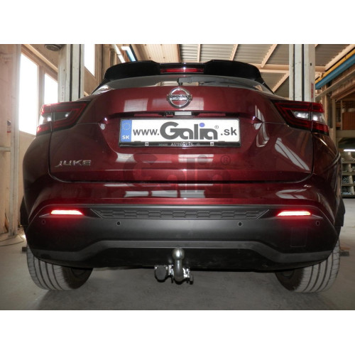 N059A GALIA Полностью оцинкованный фаркоп на Nissan Juke 2019-. Тип шара: A. Невидимый вырез бампера. Нагрузки: 1600/100 кг, масса фаркопа 15,42 кг