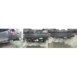 N103-F Лидер-плюс ТСУ для Nissan X-Trail 2007-2014 без выреза бампера. Нагрузки: 2000/100 кг, масса фаркопа 23,42 кг (без электрики в комплекте)