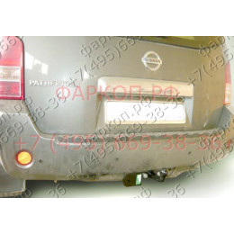 N108-FC Лидер-плюс ТСУ для Nissan Pathfinder 2004-2014 без выреза бампера. Нагрузки: 1200/50 кг, масса фаркопа 9,24 кг (без электрики в комплекте)