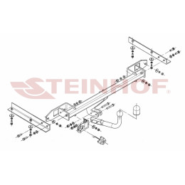 O-142 STEINHOF Фаркоп на Opel Astra IV (J) хетчбек 5 дверей, кроме версии с Flex-Fix, кроме 1.6 Turbo 12/2009-2015 без подрезки бампера. Тип шара: A. Нагрузки: 1600/75 кг, масса