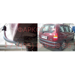 O056A GALIA Полностью оцинкованный фаркоп на Opel Zafira A 1999-2005. Тип шара: A. Без выреза бампера. Нагрузки: 1500/80 кг, масса фаркопа 14,75 кг