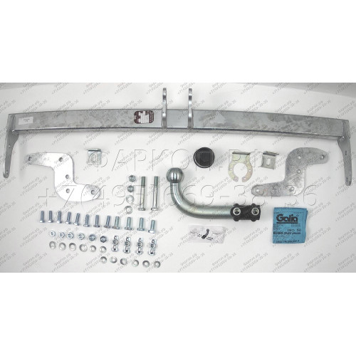 O070A GALIA Полностью оцинкованный фаркоп на Opel Crossland X 2017-2021, Opel Crossland 2021-2024. Тип шара: A. Невидимый вырез бампера. Нагрузки: 1200/60 кг, масса фаркопа 14,02 кг