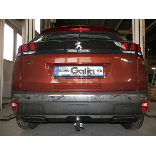 P046A GALIA Полностью оцинкованный фаркоп на Citroen C5 Aircross 2019-, Peugeot 3008 2016-2024, кроме GT line, Opel Grandland X 2017-2021, Opel Grandland 2021-. Подрозетник убирается за бампер. Тип шара: A. Невидимый вырез бампера. Нагрузки: 2000/100 кг, 
