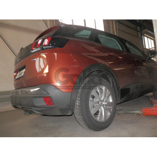 P046A GALIA Полностью оцинкованный фаркоп на Citroen C5 Aircross 2019-, Peugeot 3008 2016-2024, кроме GT line, Opel Grandland X 2017-2021, Opel Grandland 2021-. Подрозетник убирается за бампер. Тип шара: A. Невидимый вырез бампера. Нагрузки: 2000/100 кг, 