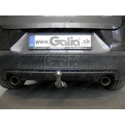 M137C GALIA Полностью оцинкованный фаркоп на Mazda CX-3 2015-. Подрозетник убирается за бампер. Тип шара: C (горизонтальный съемный). Невидимый вырез бампера. Нагрузки: 1800/80 кг, масса фаркопа 17,07 кг