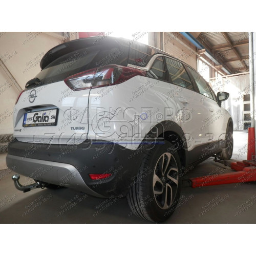 O070A GALIA Полностью оцинкованный фаркоп на Opel Crossland X 2017-2021, Opel Crossland 2021-2024. Тип шара: A. Невидимый вырез бампера. Нагрузки: 1200/60 кг, масса фаркопа 14,02 кг