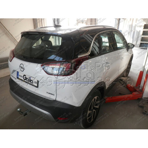 O070A GALIA Полностью оцинкованный фаркоп на Opel Crossland X 2017-2021, Opel Crossland 2021-2024. Тип шара: A. Невидимый вырез бампера. Нагрузки: 1200/60 кг, масса фаркопа 14,02 кг