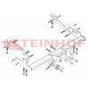 R-128 STEINHOF Фаркоп на Renault Trafic 2014-, Opel Vivaro 2014-2018, FIAT Talento 2016-2020 без снятия и подрезки бампера. Тип шара: F. Нагрузки: 2100/100 кг, масса фаркопа 22,2 кг (без электрики в комплекте)