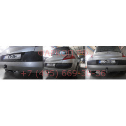 R068C GALIA Полностью оцинкованный фаркоп на Renault Grand Scenic II, Scenic II, Megane II хетчбек 2004-2009, в т.ч. модели с парктрониками. Подрозетник убирается за бамп