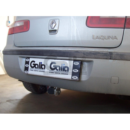 R070C GALIA Полностью оцинкованный фаркоп на Renault Laguna II лифтбек 2001-2008. Тип шара: C (горизонтальный съемный). Установка без снятия и выреза бампера. Нагрузки: 1500/75 кг, масса фаркопа 15,97 кг