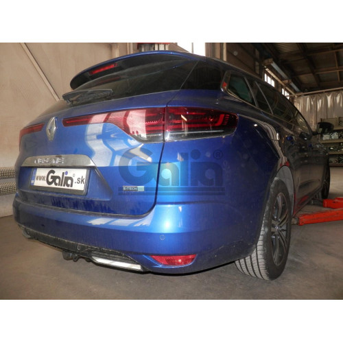 R108A GALIA Полностью оцинкованный фаркоп на Renault Megane Grandtour универсал E-TECH Hybrid PHEV 2020-. Тип шара: A. Невидимый вырез бампера. Нагрузки: 1200/75 кг, масса фаркопа 15,02 кг