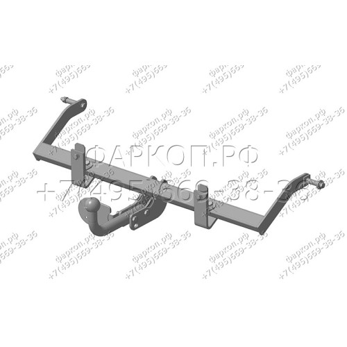 RN 05 AVTOS Фаркоп на Renault Kangoo 1998-2010, Nissan Kubistar 2003-2009 без подрезки бампера. Тип шара: A. Нагрузки: 1250/75 кг, масса фаркопа 16,5 кг (без электрики в комплекте)