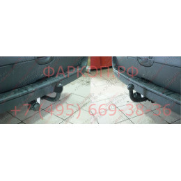 RN 05 AVTOS Фаркоп на Renault Kangoo 1998-2010, Nissan Kubistar 2003-2009 без подрезки бампера. Тип шара: A. Нагрузки: 1250/75 кг, масса фаркопа 16,5 кг (без электрики в комплек