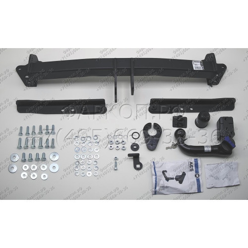 S-431 STEINHOF Фаркоп на Subaru Forester (SK) 04/2018-2024. Требуется подрезка бампера. Тип шара: AV (вертикальное быстросъемное крепление шара на ключе). Нагрузки: 2100/100 кг, масса фаркопа 15,55 кг (без электрики в комплекте)