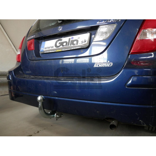 S057C GALIA Полностью оцинкованный фаркоп на Suzuki Liana хетчбек 2WD/4WD 2001-2007. Тип шара: C (горизонтальный съемный). Без выреза бампера. Нагрузки: 1300/75 кг, масса фаркопа 17,36 кг
