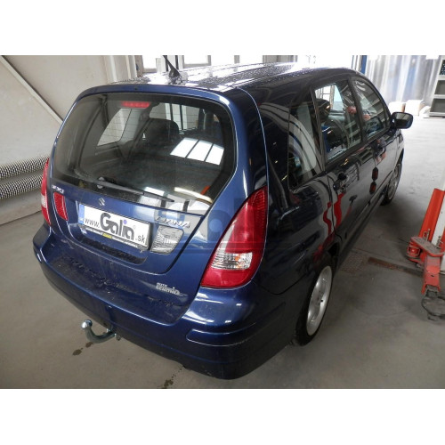 S057C GALIA Полностью оцинкованный фаркоп на Suzuki Liana хетчбек 2WD/4WD 2001-2007. Тип шара: C (горизонтальный съемный). Без выреза бампера. Нагрузки: 1300/75 кг, масса фаркопа 17,36 кг