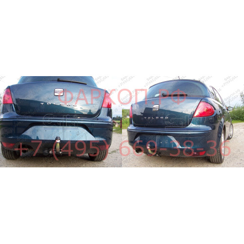 S077A GALIA Полностью оцинкованный фаркоп на SEAT Toledo хетчбек 5 дверей 2005-2010. Тип шара: A. Подрезка бампера. Нагрузки: 1600/75 кг, масса фаркопа 15,25 кг