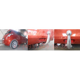 S101A GALIA Полностью оцинкованный фаркоп на Suzuki Swift хетчбек 3/5 дверей 2010-2017, 2WD/4WD. Шар перекрывает противотуманную фару. Тип шара: A. Невидимый выр