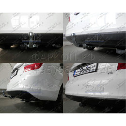 S104A GALIA Полностью оцинкованный фаркоп на Skoda Rapid лифтбек/универсал 2013-2020, 2020-2022, SEAT Toledo седан 2013-2018. Подрозетник убирается за бампер. Тип шара: A