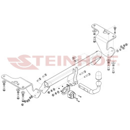 T-096 STEINHOF Фаркоп на Toyota Corolla седан E15 2007-2010 (требуется подрезка бампера), Toyota Avensis седан T27 2009-2018 (без снятия и подрезки бампера), Toyota Auris Touring Sports у