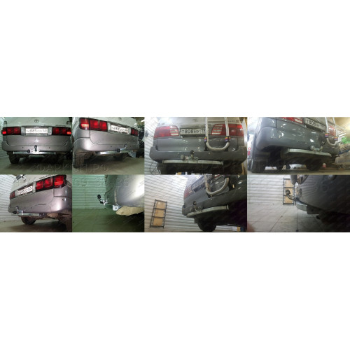 T026A GALIA Полностью оцинкованный фаркоп на Toyota Hiace, Granvia 1996-2005. Тип шара: F. Установка без снятия и выреза бампера. Нагрузки: 2000/75 кг, масса фаркопа 15,42 кг