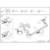 T055A GALIA Полностью оцинкованный фаркоп на Toyota Avensis универсал 2003-2009. Тип шара: A. Без выреза бампера. Нагрузки: 1500/75 кг, масса фаркопа 18,01 кг