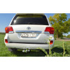 T110-F(N) Лидер-плюс ТСУ (с металлич. пластиной) для Toyota Land Cruiser 200 2007-2021, Lexus LX570 2007-2021, Lexus LX450d 2015-2021 без снятия и выреза бампера. Тип шара: F. Нагрузки: 2000/100 кг, масса фаркопа 19,9 кг (без электрики в комплекте)