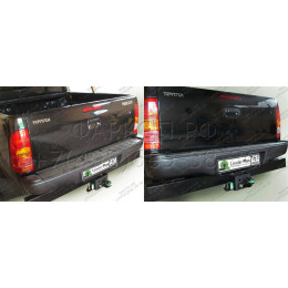 T114-F Лидер-плюс ТСУ для Toyota Hilux (4WD) (N2) 2008-2015 без выреза бампера. Нагрузки: 2000/100 кг, масса фаркопа 9,24 кг (без электрики в комплекте)