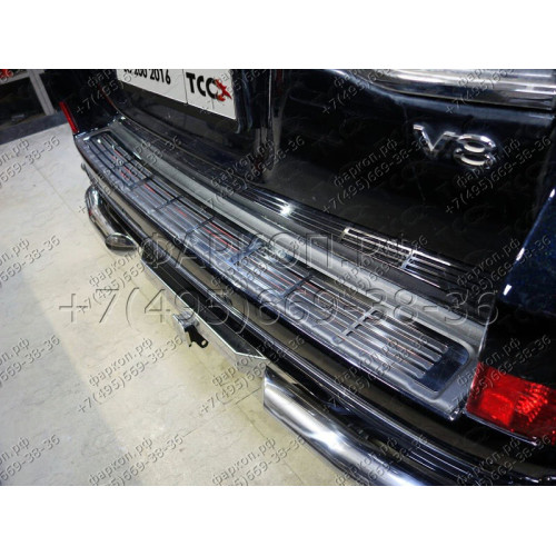 TCU00047 ТСС Фаркоп на Toyota Land Cruiser 200 Executive/Executive Lounge 2016-2021, Toyota Land Cruiser 200 TRD 2019-2021 с накладкой с надписью Land Cruiser без подрезки бампера. Тип шара: E (шаровый узел под американский квадрат). Нагрузки: 1500/100 кг