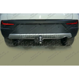 TCU00343 ТСС Фаркоп оцинкованный на Москвич 3 2023-, JAC JS4 2022-. Требуется подрезка бампера. Тип шара: E (шаровый узел под американский квадрат). Нагруз