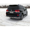 TCU00045 ТСС Фаркоп на Toyota Land Cruiser 200 Executive/Executive Lounge 2016-2021 с накладкой с надписью Executive без подрезки бампера. Тип шара: E (шаровый узел под американский квадрат). Нагрузки: 1500/100 кг