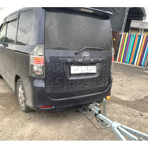 H.T77.A HALTY Фаркоп на Toyota Voxy 2WD/4WD 2007-2014, Toyota Noah 2WD/4WD 2007-2014, кроме авто с обвесом без подрезки бампера. Тип шара: A. Нагрузки: 750/75 кг, масса фаркопа 20,1 кг