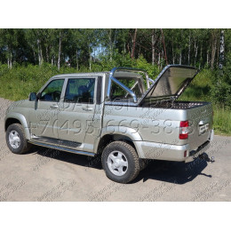 TCU00029 ТСС Фаркоп на UAZ Pickup 2015- без подрезки бампера. Тип шара: E (шаровый узел под американский квадрат). Нагрузки: 1600/100 кг