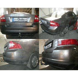 V079A GALIA Полностью оцинкованный фаркоп на Volvo S80 2006-2016, Volvo V70 2007-2016. Подрозетник убирается за бампер. Тип шара: A. Невидимый вырез бампера. Нагруз
