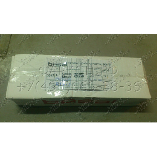 3042-A ORIS Фаркоп на Lexus RX300 1997-2003 без выреза в бампере. Тип шара: A. Нагрузки: 1500/75 кг, масса фаркопа 17 кг (без электрики в комплекте)