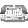 92503-FE MOTODOR Фаркоп с оцинкованным шаром на Toyota Land Cruiser 200 2007-2021 (кроме комплектаций Excalibur и Executive), Lexus LX 2007-2021 без выреза в бампере. Тип шара: FE. Нагрузки: 2000/120 кг, масса фаркопа 18 кг (без электрики в комплекте)
