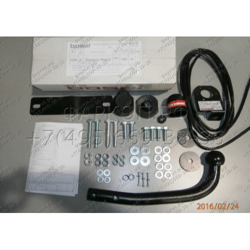 5256-A ORIS Фаркоп на Daewoo Nexia седан (в т.ч. рестайлинг 2008-2015) 1995-2015 без выреза в бампере. Тип шара: A. Нагрузки: 1000/50 кг, масса фаркопа 14,2 кг (без электрики в комплекте)