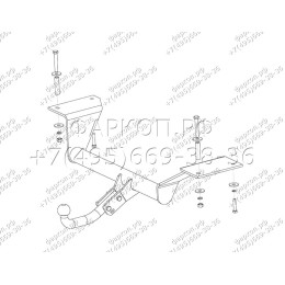 HN 01 AVTOS Фаркоп на Honda CR-V 1997-2002 без подрезки бампера. Тип шара: A. Нагрузки: 1200/75 кг, масса фаркопа 25 кг (без электрики в комплекте)