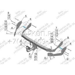 HY 18 AVTOS Фаркоп на Hyundai Santa Fe Classic 2007-2013, Hyundai Santa Fe 2001-2006. Необходима подрезка бампера. Тип шара: A. Нагрузки: 2000/100 кг, масса фаркопа 22 кг (без электр