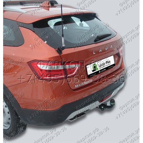 T-VAZ-44A TAVIALS ТСУ со съемным шаром для Lada Vesta Cross универсал 2017-2022. Требуется подрезка бампера. Нагрузки: 1100/75 кг, масса фаркопа 14,1 кг (без электрики в комплекте)
