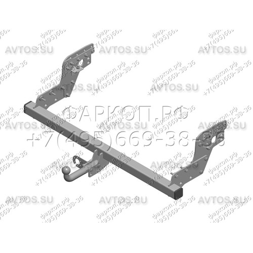MI 18 AVTOS Фаркоп на Mitsubishi L200 2006-2015 без подрезки бампера. Тип шара: A. Нагрузки: 2500/120 кг, масса фаркопа 34 кг (без электрики в комплекте)