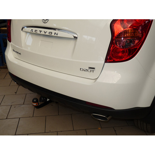 SY 011 AVTOS Фаркоп на SsangYong Actyon 2011-2015 без подрезки бампера. Тип шара: A. Нагрузки: 1200/75 кг, масса фаркопа 15,5 кг (без электрики в комплекте)