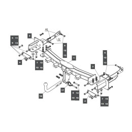 139312 BALTEX Фаркоп на Mercedes GLS-Class x166 2015-2019, Mercedes GLE-Class w166 2016-2018, Mercedes GLE-Class Coupe c292 2016-2018, Mercedes M-Class w164 2005-2011, w166 2011-2015, Mercedes GL-Class x164 2006-2012, x166 2012-2015. Необхо
