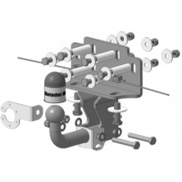 92512-A MOTODOR Фаркоп с оцинкованным шаром на Toyota Land Cruiser 200 2007-2021, Lexus LX 2007-2021. Необходима подрезка бампера. Тип шара: A. Нагрузки: 1800/100 кг, масса фарк