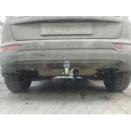 91004-A MOTODOR Фаркоп с оцинкованным шаром на Kia Sportage дорестайл 2016-2018, Hyundai Tucson дорестайл 2015-2018 без выреза в бампере. Тип шара: A. Нагрузки: 1900/120 кг, м