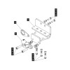 249470 BALTEX Фаркоп на Toyota Land Cruiser 300 2021-, Lexus LX 2022- без выреза в бампере. Тип шара: F. Нагрузки: 3500/150 кг, масса фаркопа 10,8 кг (без электрики в комплекте)