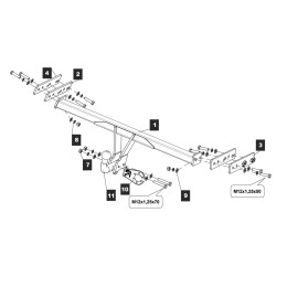 25306812 BALTEX Фаркоп на Volvo XC60 2008-2017, Volvo XC70 2007-2016. Необходима подрезка бампера. Тип шара: A. Нагрузки: 2100/90 кг, масса фаркопа 17,2 кг (без электрики в ко