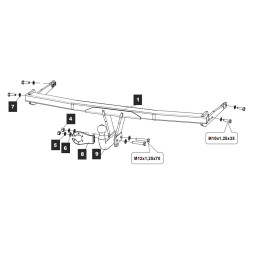 26313612 BALTEX Фаркоп на Skoda Octavia A7 2013-2020, A8 2020-, Volkswagen Golf хетчбек/спортсвен 2013-2019, Audi A3 хетчбек 3/5 дверей 2012-2020, SEAT Leon хетчбек 2013-2020. Необходима подрезк