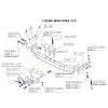 4126-F ORIS Фаркоп на Mitsubishi Pajero Sport 1998-2008, Montero Sport 1998-2008 без выреза в бампере. Тип шара: F. Нагрузки: 2000/100 кг, масса фаркопа 18,9 кг (без электрики в комплекте)