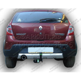 R110-A Лидер-плюс ТСУ для Renault Sandero Stepway 2008-2014 без снятия и выреза бампера. Нагрузки: 1200/75 кг, масса фаркопа 21,32 кг (без электрики в комплекте)